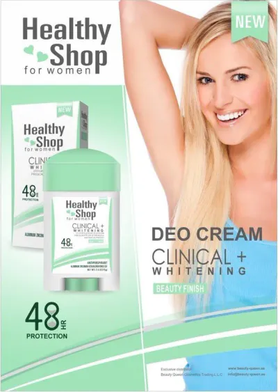 Healthy Shop - Clinical Deo Cream Women Beauty Finish  - Green  75g