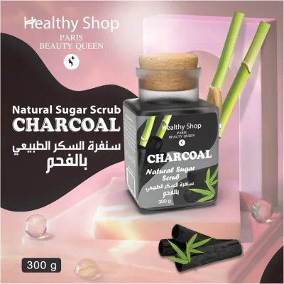 Healthy Shop - Natural Sugar Scrub Charcoal  300g