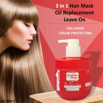 Healthy Shop - 3 IN 1 Hair Mask Oil Replacement Leave On  - Collagen Red  500ml