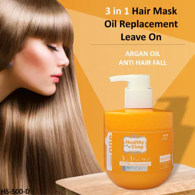 Healthy Shop - 3 IN 1 Hair Mask Oil Replacement Leave On Argan Oil - Yellow 500ml