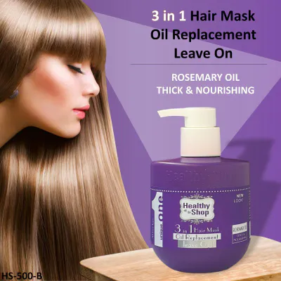 Healthy Shop - 3 IN 1 Hair Mask Oil Replacement Leave On - Rosemary Oil Purple 500ml