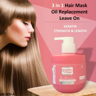 Healthy Shop - 3 IN 1 Hair Mask Oil Replacement Leave On  - Keratin Pink 500ml