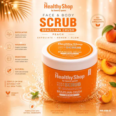 Healthy Shop - Face & Body Scrub Brazilian Crush Peach - 500 ml